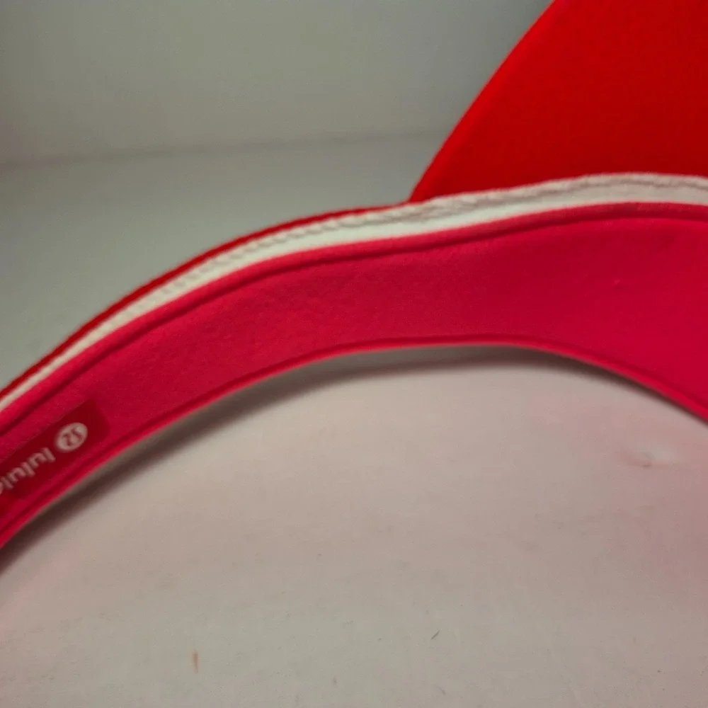 Lululemon All-Sport Visor Removable Sweatband Lulu Red One Size Adjustable